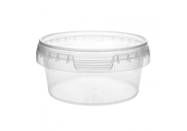 210 ML CLEAR TAMPER EVIDENT TUB and LID